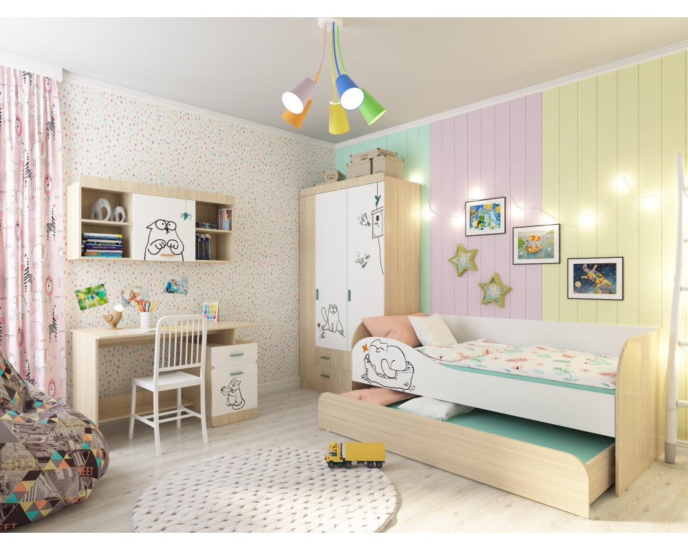 Кровать 2-уровневая Кот-6