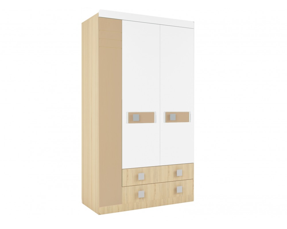 Шкаф двухдверный Стиль Кофе с молоком-0