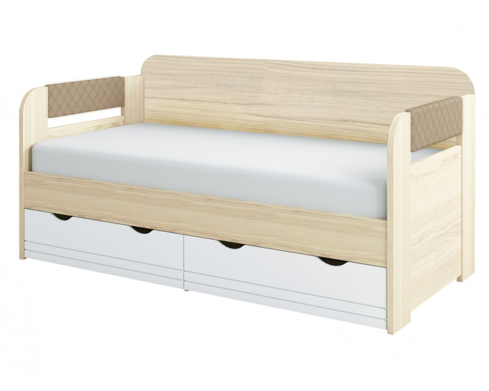 Кровать-тахта малая Стиль Кофе с подушками-1