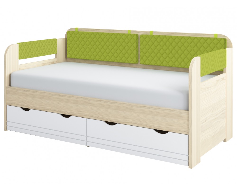 Кровать-тахта малая Стиль Лайм с бортиком с подушками-1