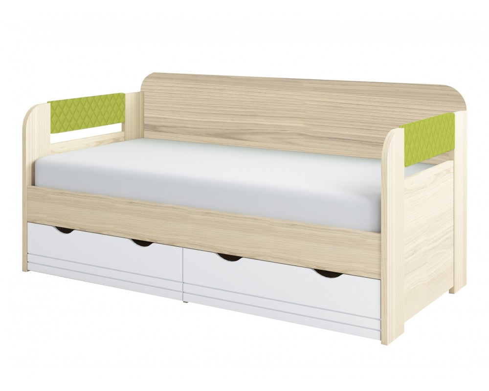 Кровать-тахта малая Стиль Лайм с бортиком-1