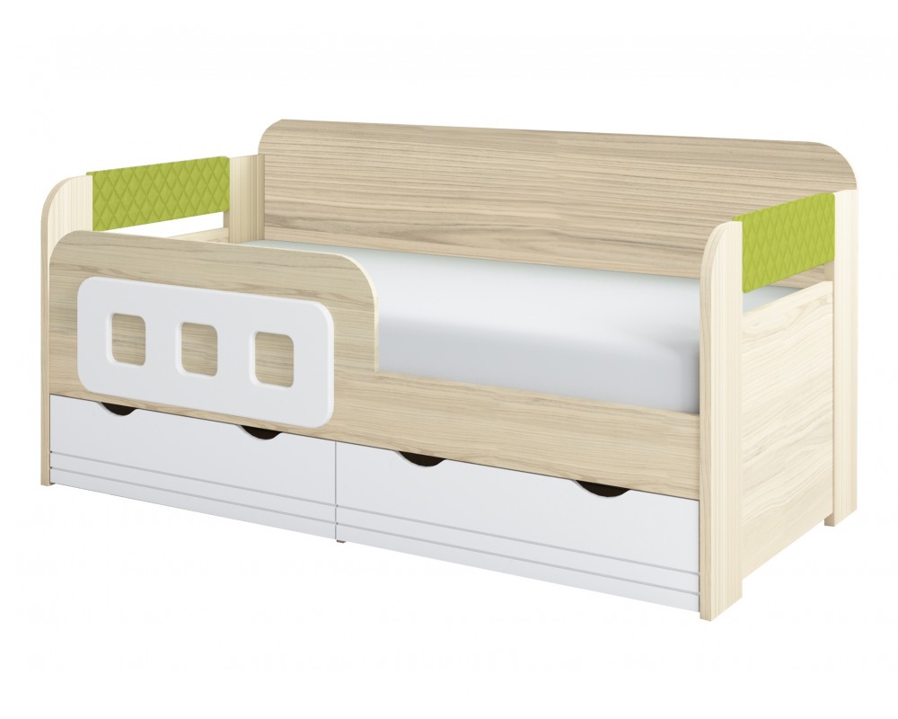 Кровать-тахта малая Стиль Лайм с бортиком-0