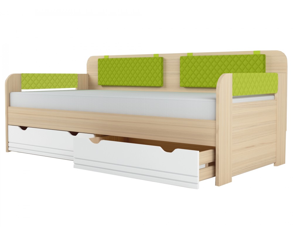 Кровать-тахта Стиль Лайм с подушками с бортиком-1