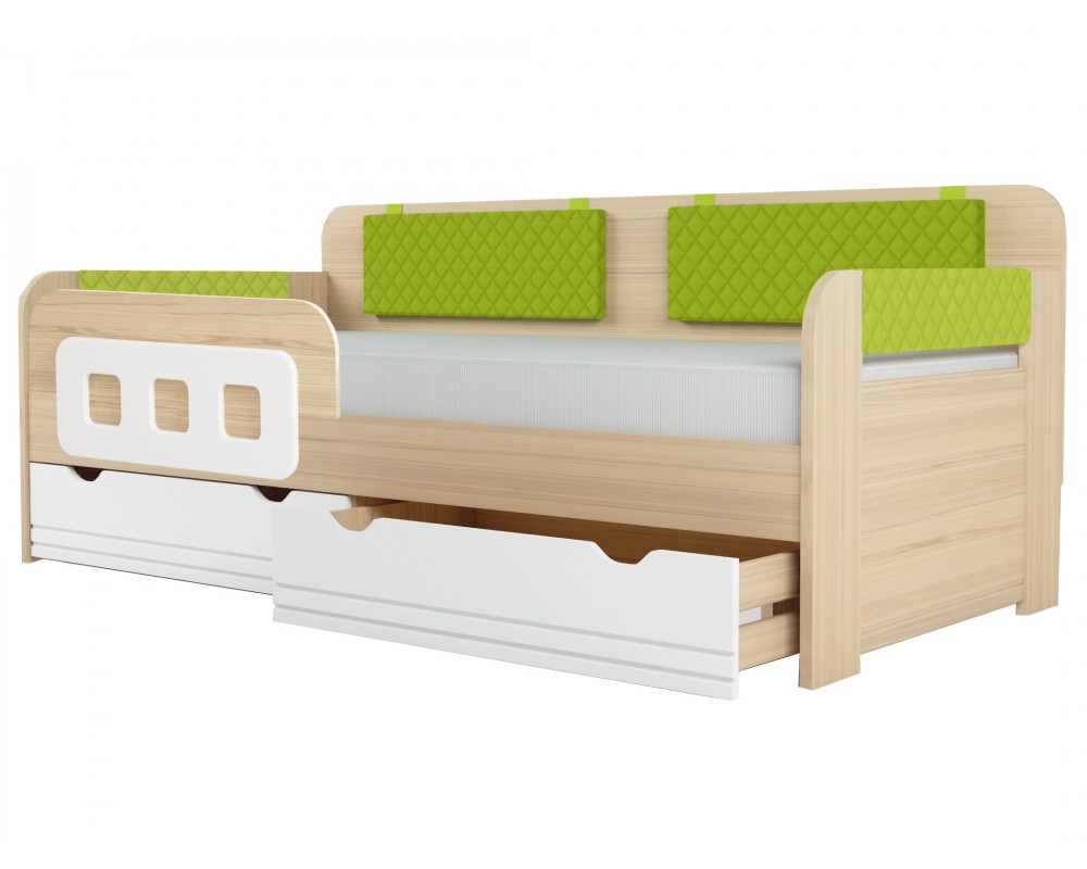 Кровать-тахта Стиль Лайм с подушками с бортиком-0