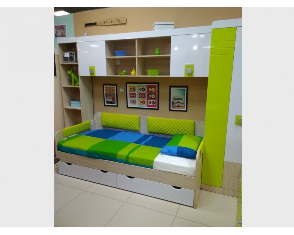 Кровать-тахта Стиль Лайм с подушками с бортиком-6