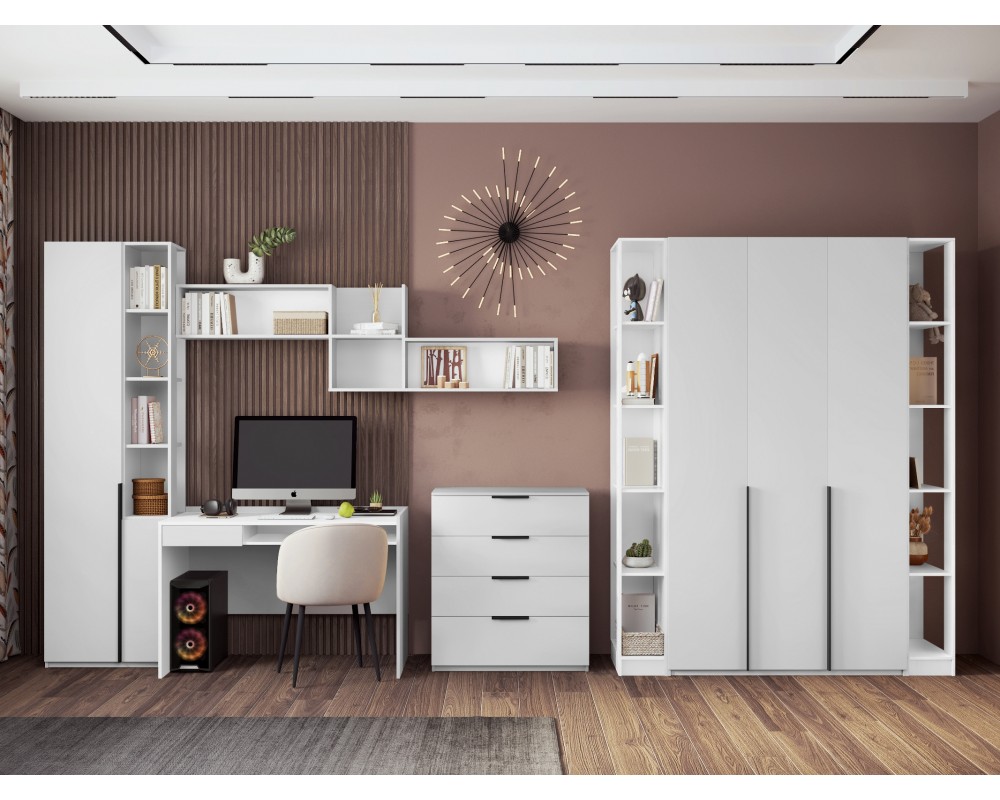 Стеллаж Чарли Белый-5