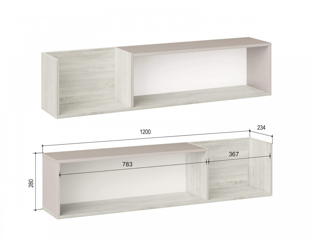 Полка навесная Кашемир Чарли-2