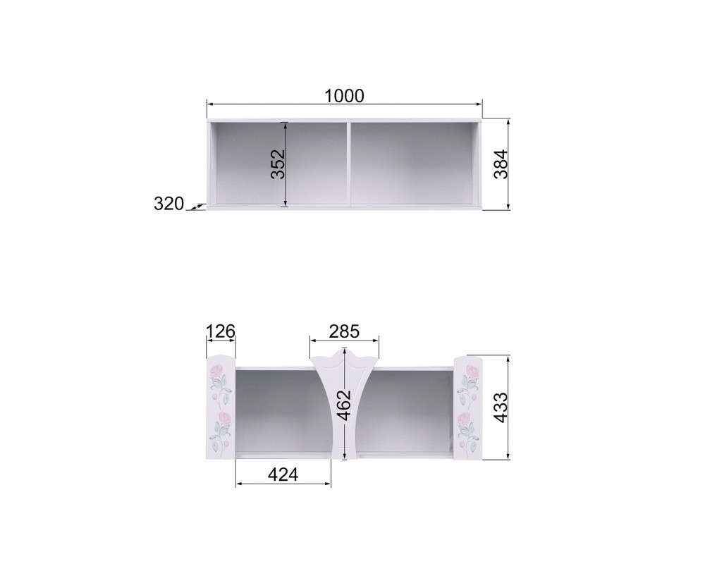 Полка навесная Розалия малая-3