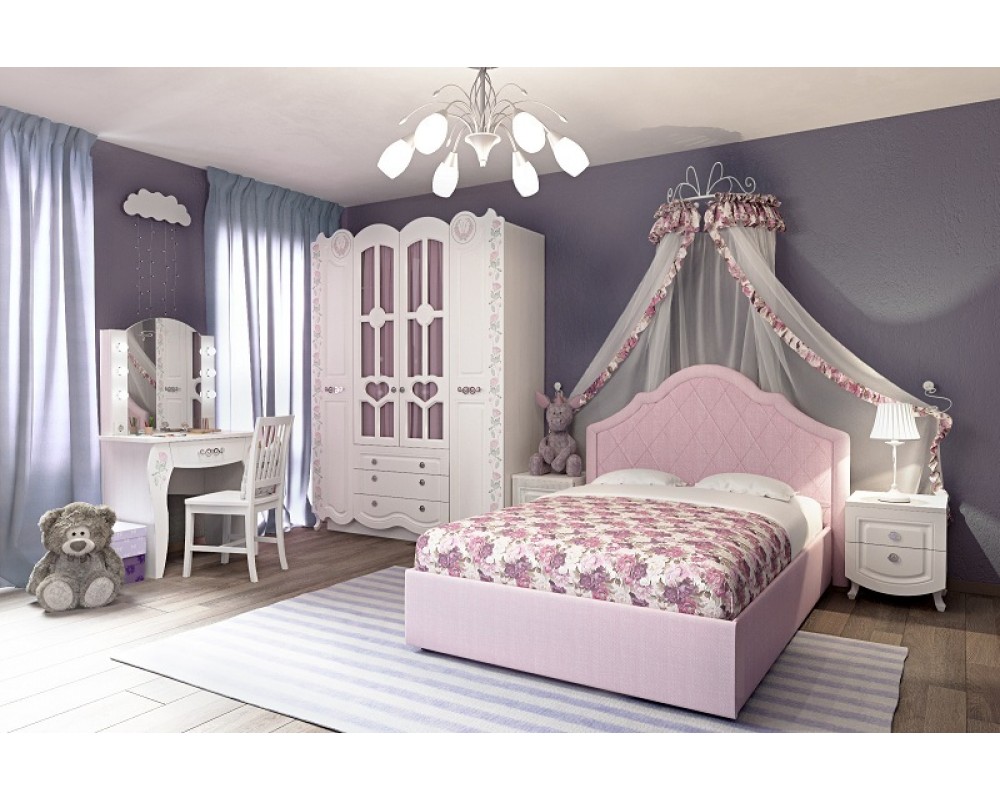 Кровать с мягкой спинкой Розалия 0,9-2