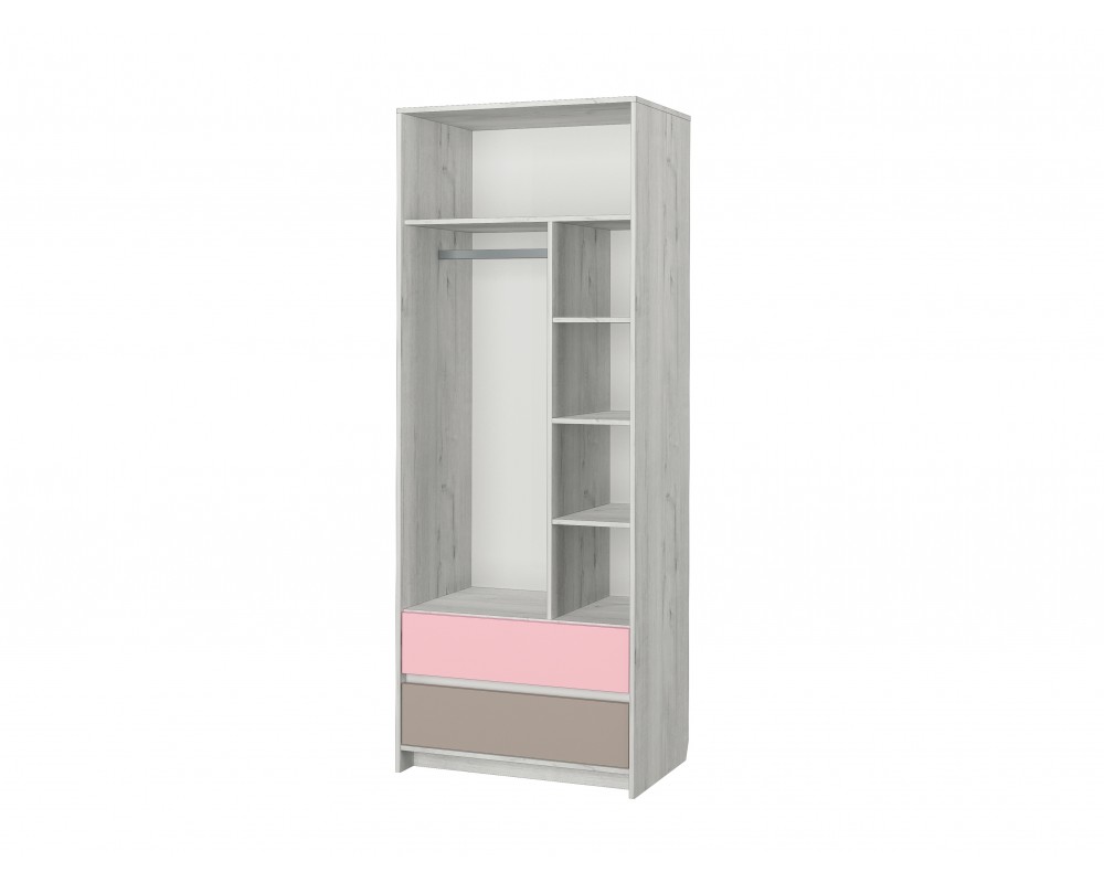 Шкаф двухдверный Зефир розовый-1