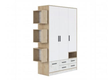 Шкаф трехдверный и полки Алиса