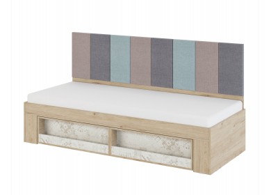Кровать-тахта 0,8 Алиса с мягкой спинкой