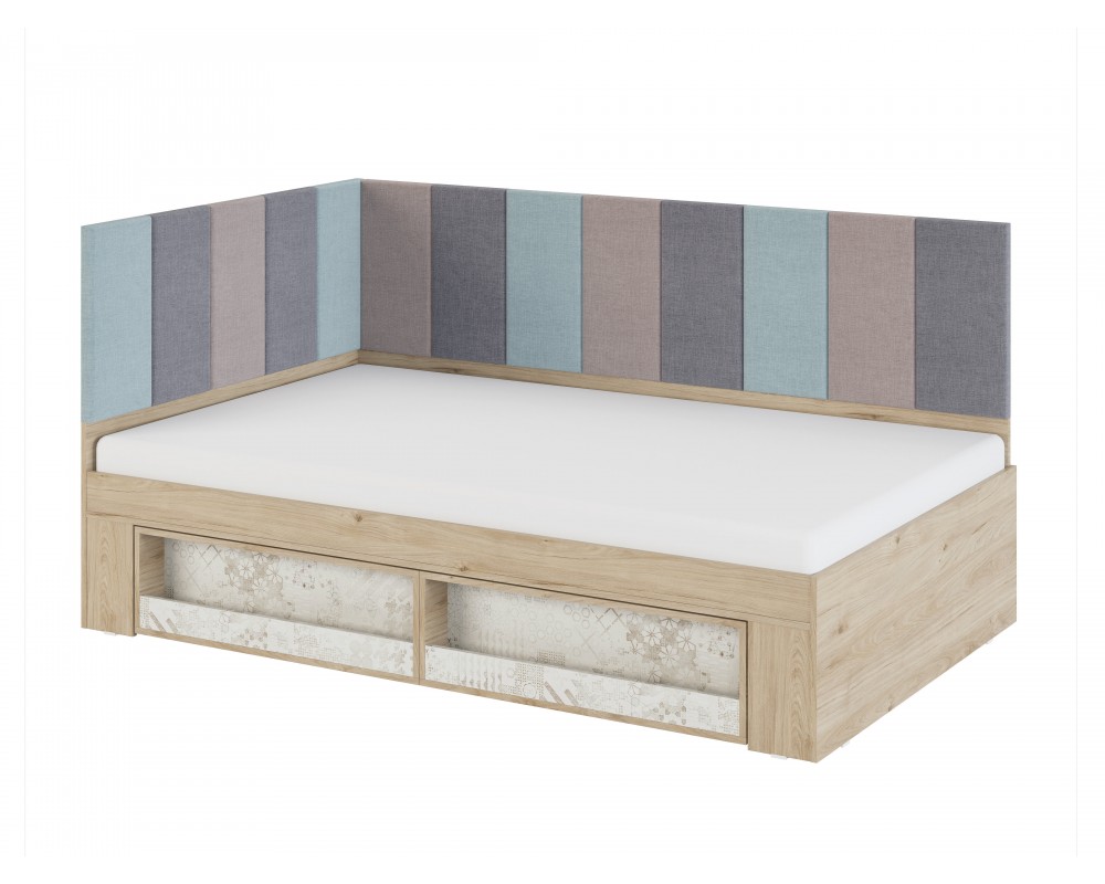 Кровать угловая 1,2 Алиса с мягкой спинкой-0