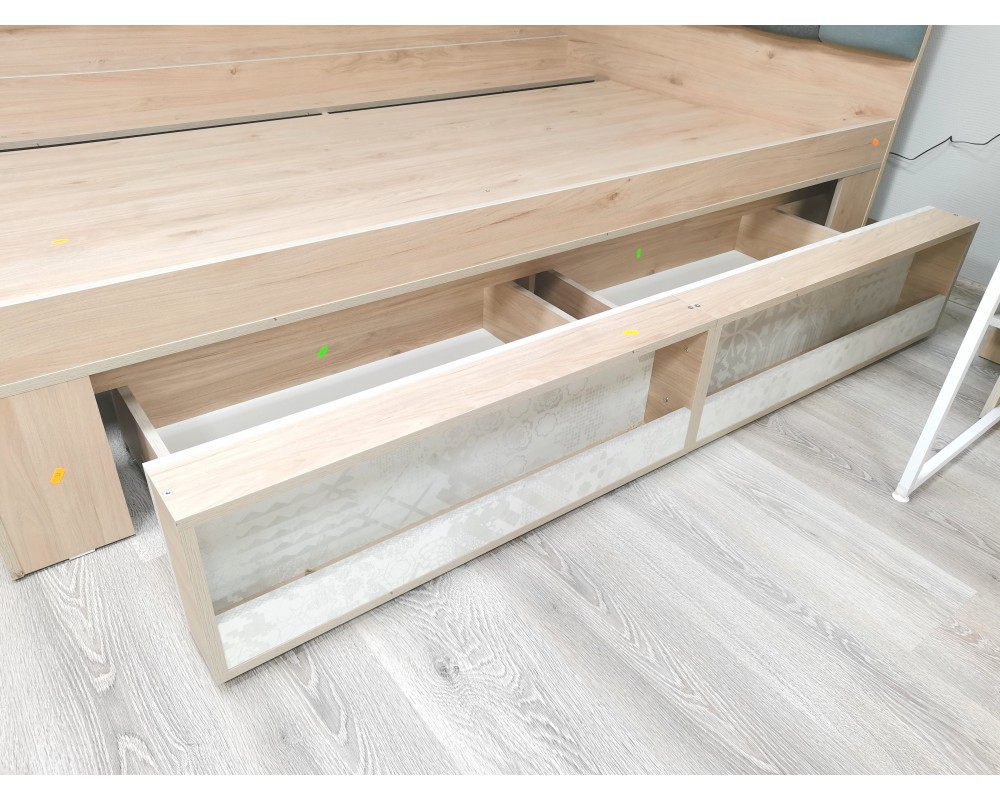 Кровать угловая 1,2 Алиса с мягкой спинкой-1