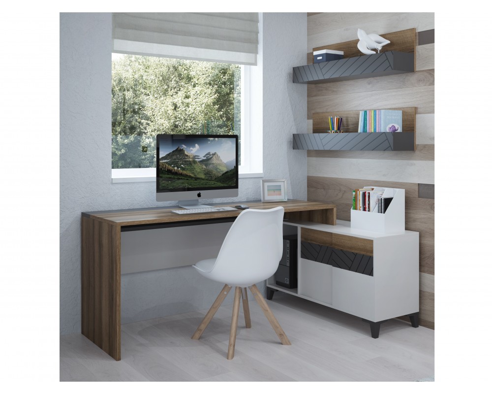 Стол письменный 1600 с большой тумбой Гринвич-2