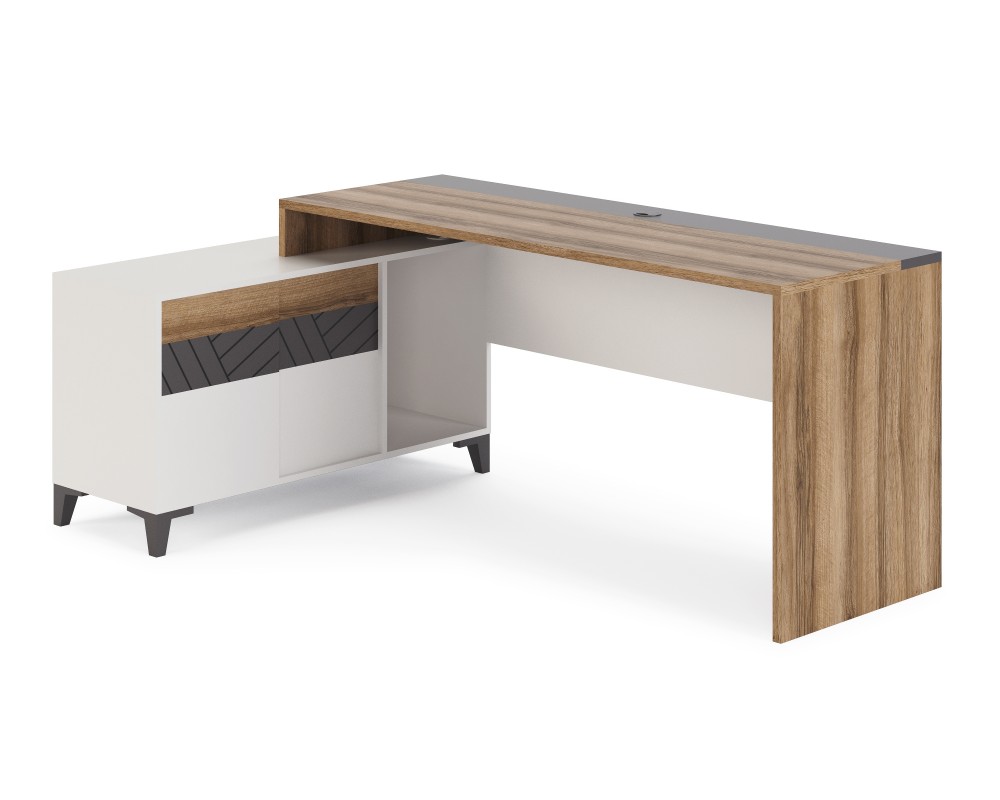 Стол письменный 1600 с большой тумбой Гринвич-0