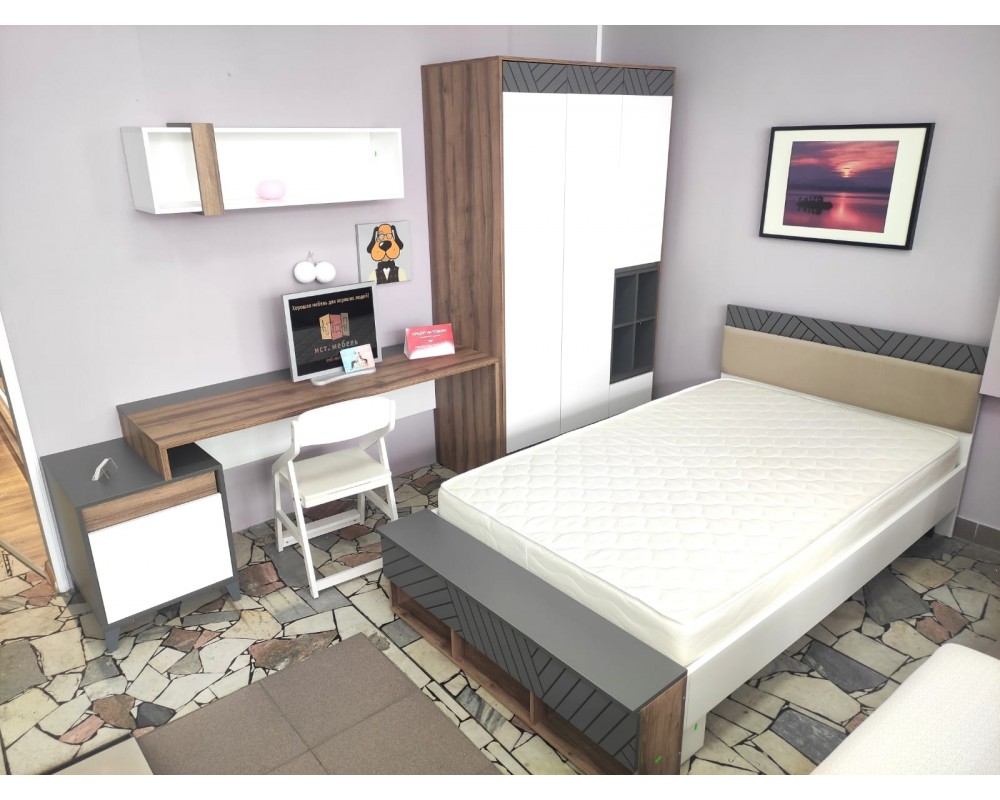 Стол письменный 1200 с малой тумбой Гринвич-4