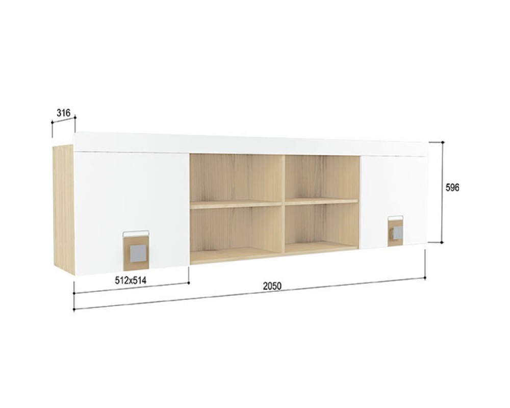 Полка навесная Стиль Кофе с молоком-1
