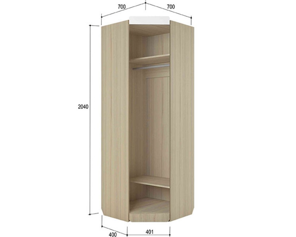 Шкаф угловой Стиль Кофе с молоком-2