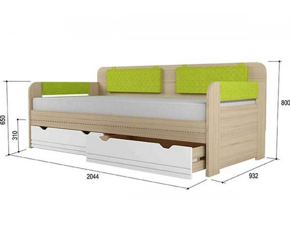 Кровать-тахта Стиль Лайм с подушками-1