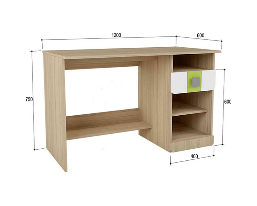 Стол письменный Стиль с ящиками Лайм-2
